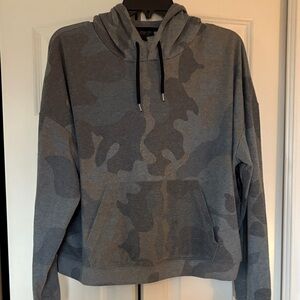 Topshop Gray Camo Hoodie
